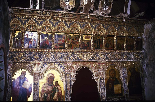 Klonari, church of Agios Nikolaos, iconostases.