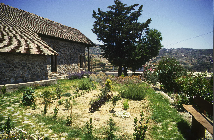 Kyperounta, Church of the Holy Cross, The landscaping of the herbarium.